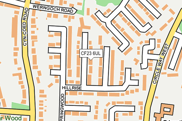CF23 6UL map - OS OpenMap – Local (Ordnance Survey)