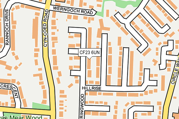 CF23 6UN map - OS OpenMap – Local (Ordnance Survey)