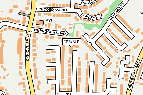 CF23 6UP map - OS OpenMap – Local (Ordnance Survey)