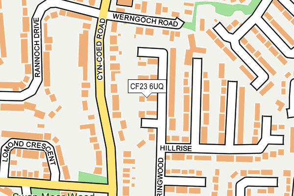 CF23 6UQ map - OS OpenMap – Local (Ordnance Survey)