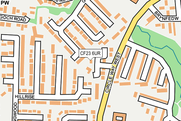 CF23 6UR map - OS OpenMap – Local (Ordnance Survey)
