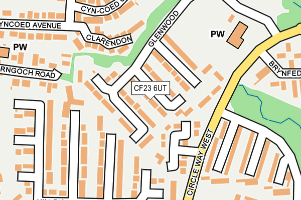 CF23 6UT map - OS OpenMap – Local (Ordnance Survey)