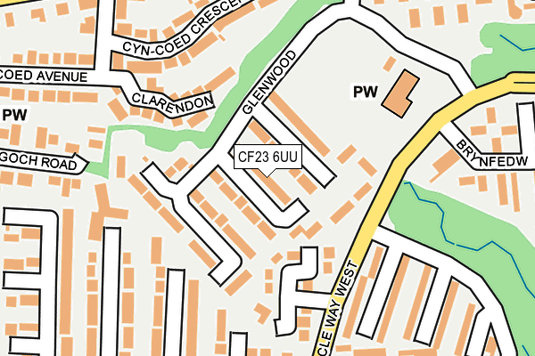 CF23 6UU map - OS OpenMap – Local (Ordnance Survey)