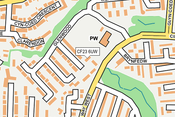 CF23 6UW map - OS OpenMap – Local (Ordnance Survey)