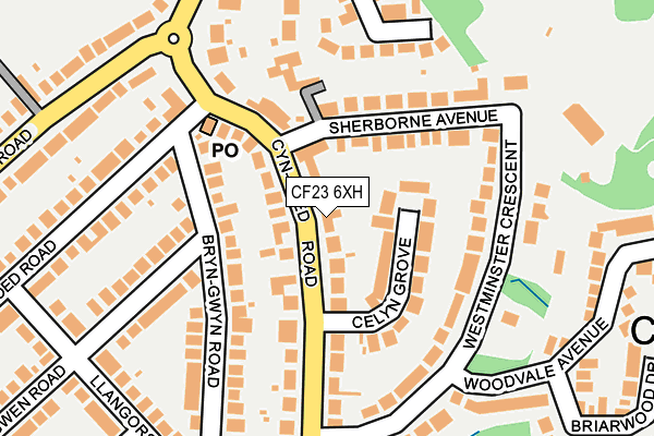 CF23 6XH map - OS OpenMap – Local (Ordnance Survey)