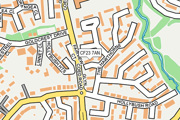 CF23 7AN map - OS OpenMap – Local (Ordnance Survey)