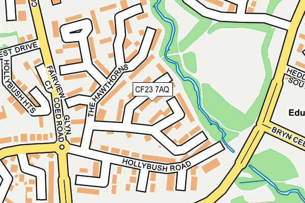CF23 7AQ map - OS OpenMap – Local (Ordnance Survey)