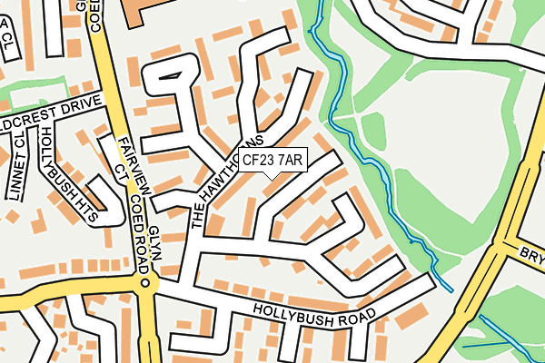 CF23 7AR map - OS OpenMap – Local (Ordnance Survey)
