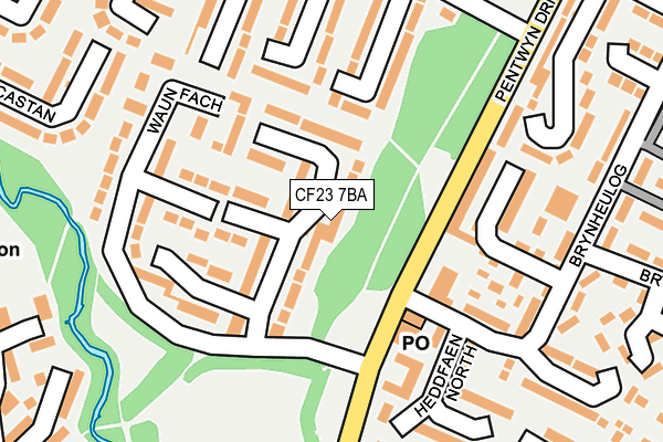 CF23 7BA map - OS OpenMap – Local (Ordnance Survey)