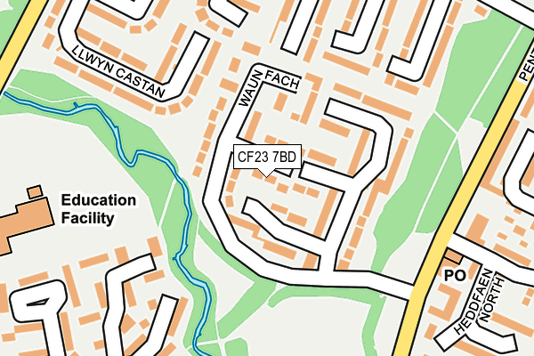 CF23 7BD map - OS OpenMap – Local (Ordnance Survey)