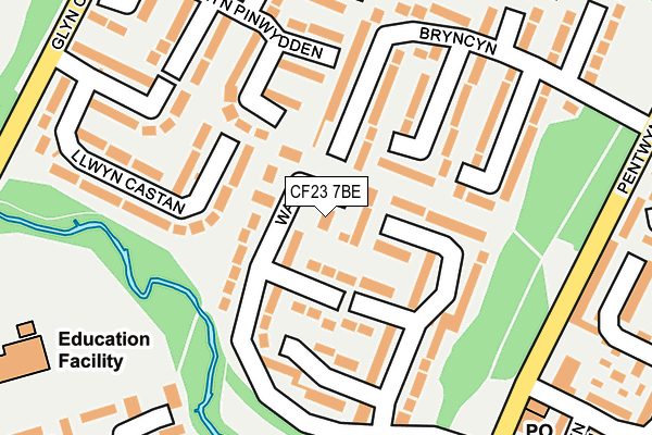 CF23 7BE map - OS OpenMap – Local (Ordnance Survey)