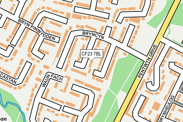 CF23 7BL map - OS OpenMap – Local (Ordnance Survey)