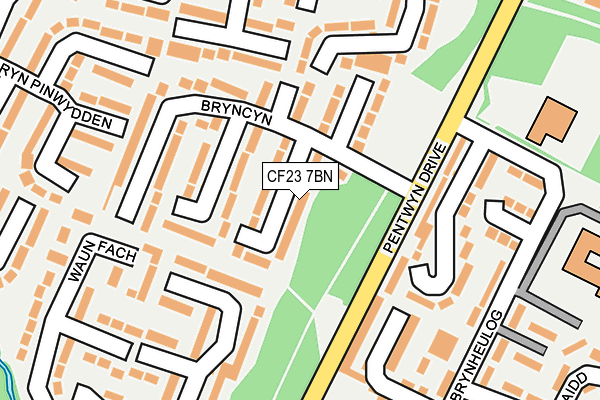 CF23 7BN map - OS OpenMap – Local (Ordnance Survey)