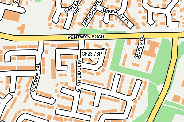 CF23 7BP map - OS OpenMap – Local (Ordnance Survey)