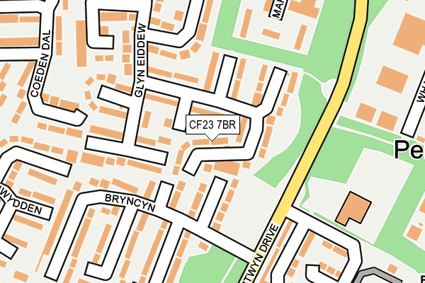 CF23 7BR map - OS OpenMap – Local (Ordnance Survey)