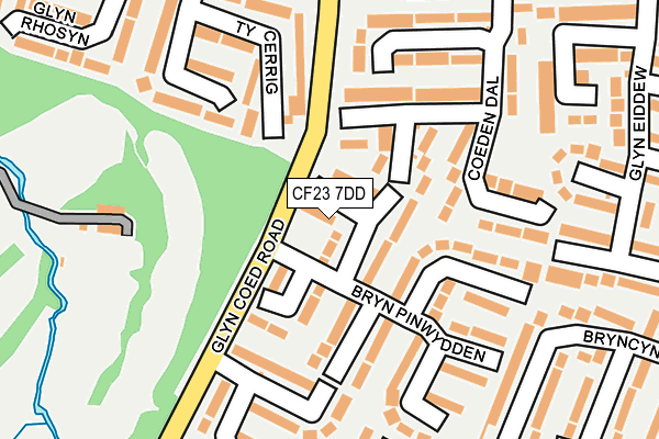 CF23 7DD map - OS OpenMap – Local (Ordnance Survey)