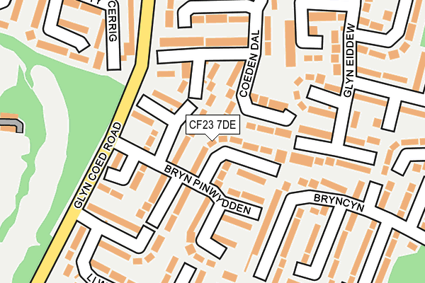 CF23 7DE map - OS OpenMap – Local (Ordnance Survey)