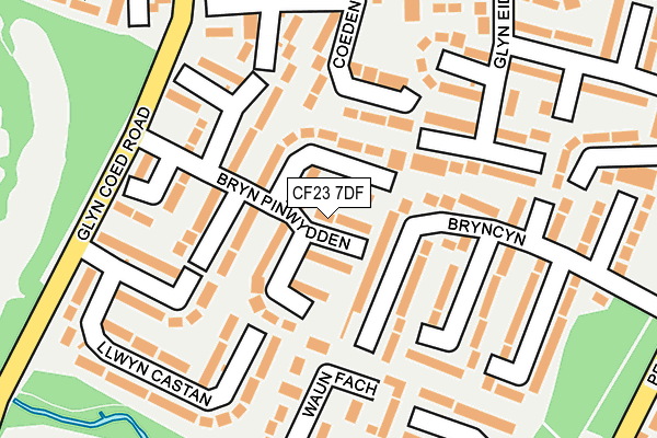CF23 7DF map - OS OpenMap – Local (Ordnance Survey)
