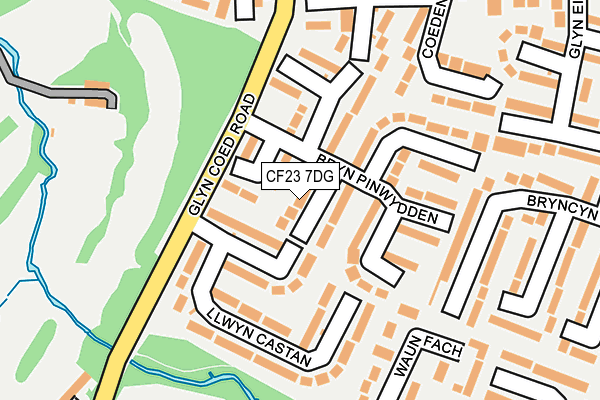 CF23 7DG map - OS OpenMap – Local (Ordnance Survey)