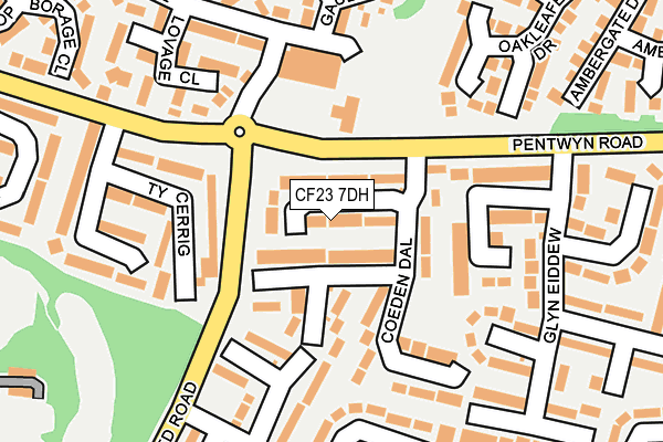 CF23 7DH map - OS OpenMap – Local (Ordnance Survey)