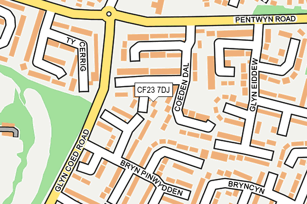 CF23 7DJ map - OS OpenMap – Local (Ordnance Survey)