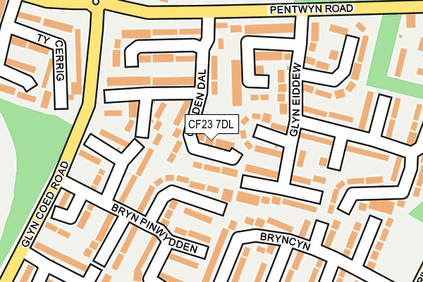 CF23 7DL map - OS OpenMap – Local (Ordnance Survey)