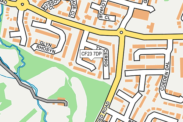 CF23 7DP map - OS OpenMap – Local (Ordnance Survey)