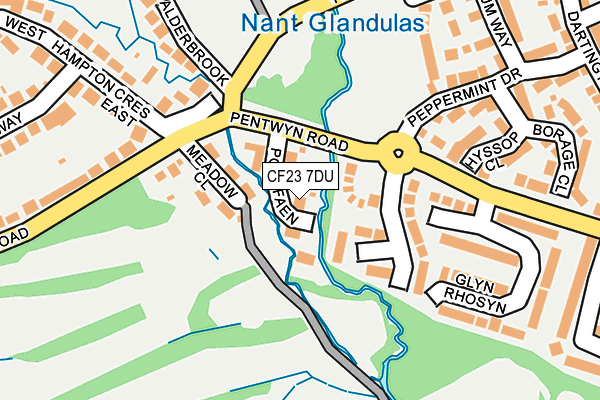 CF23 7DU map - OS OpenMap – Local (Ordnance Survey)