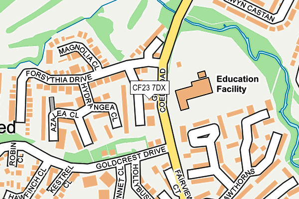 CF23 7DX map - OS OpenMap – Local (Ordnance Survey)