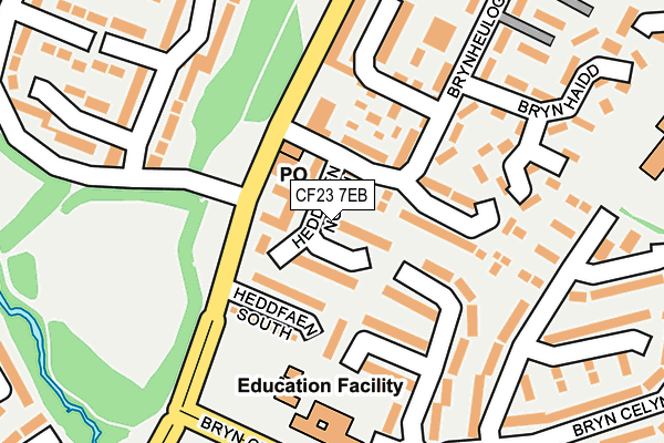 CF23 7EB map - OS OpenMap – Local (Ordnance Survey)