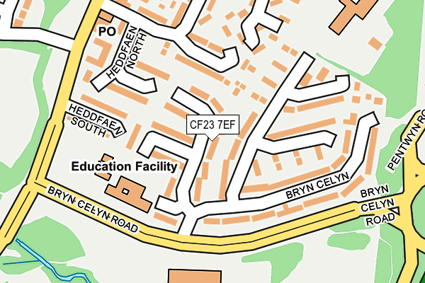 CF23 7EF map - OS OpenMap – Local (Ordnance Survey)