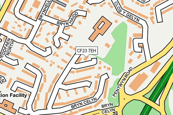 CF23 7EH map - OS OpenMap – Local (Ordnance Survey)