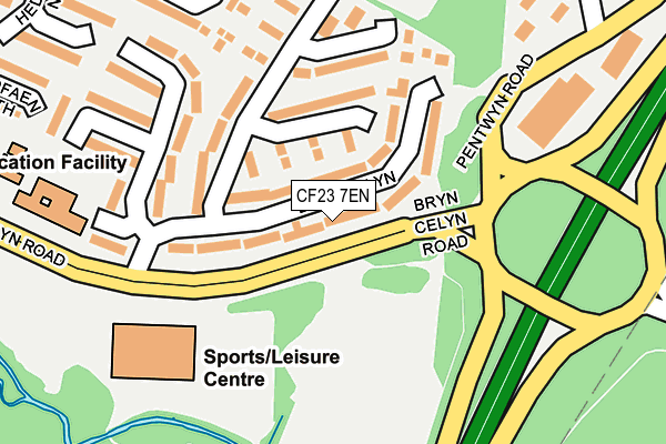 CF23 7EN map - OS OpenMap – Local (Ordnance Survey)