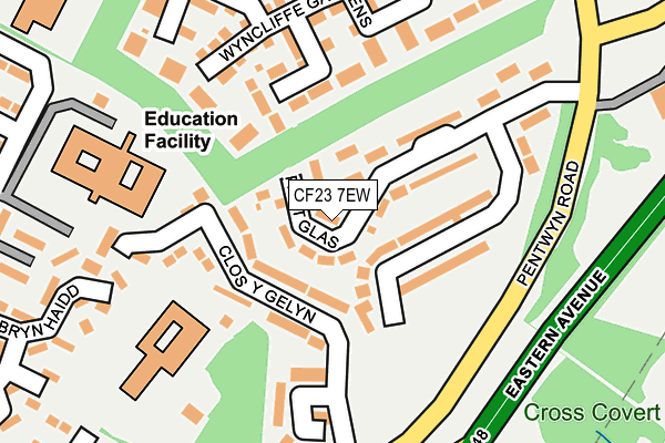 CF23 7EW map - OS OpenMap – Local (Ordnance Survey)