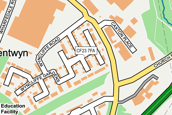 CF23 7FA map - OS OpenMap – Local (Ordnance Survey)