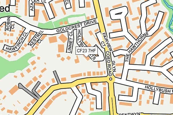 CF23 7HF map - OS OpenMap – Local (Ordnance Survey)