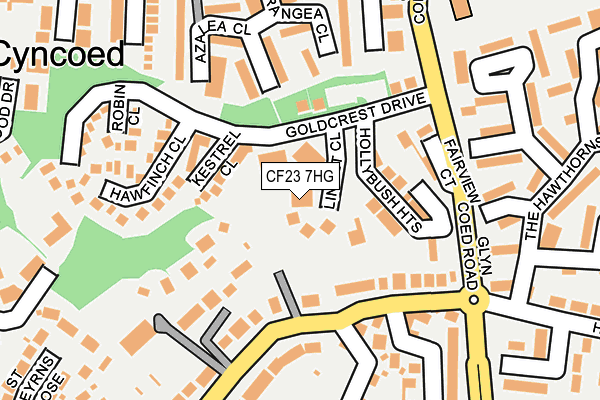 CF23 7HG map - OS OpenMap – Local (Ordnance Survey)