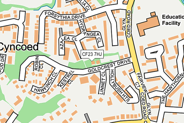 CF23 7HJ map - OS OpenMap – Local (Ordnance Survey)