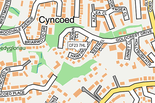 CF23 7HL map - OS OpenMap – Local (Ordnance Survey)