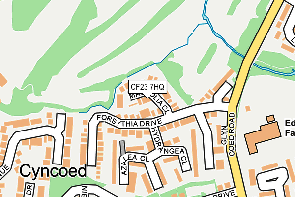 CF23 7HQ map - OS OpenMap – Local (Ordnance Survey)