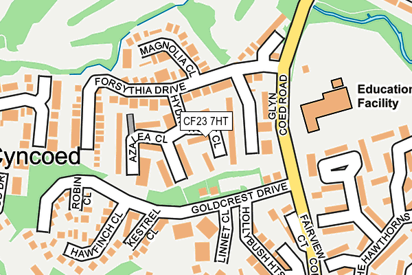 CF23 7HT map - OS OpenMap – Local (Ordnance Survey)