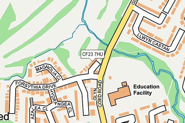CF23 7HU map - OS OpenMap – Local (Ordnance Survey)