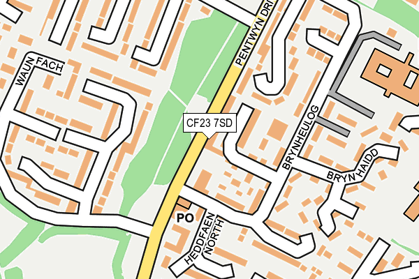 CF23 7SD map - OS OpenMap – Local (Ordnance Survey)