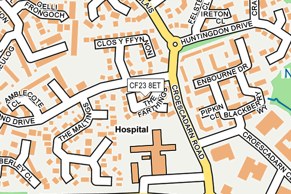 CF23 8ET map - OS OpenMap – Local (Ordnance Survey)