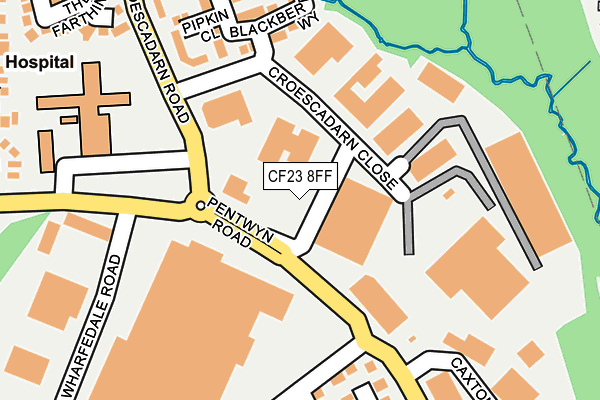 CF23 8FF map - OS OpenMap – Local (Ordnance Survey)