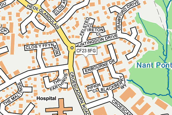 CF23 8FG map - OS OpenMap – Local (Ordnance Survey)