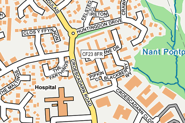 CF23 8FR map - OS OpenMap – Local (Ordnance Survey)