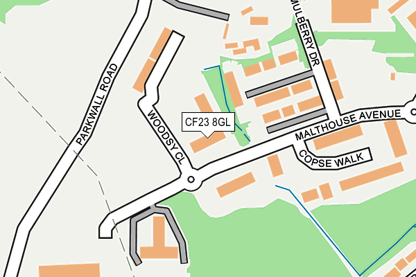 CF23 8GL map - OS OpenMap – Local (Ordnance Survey)
