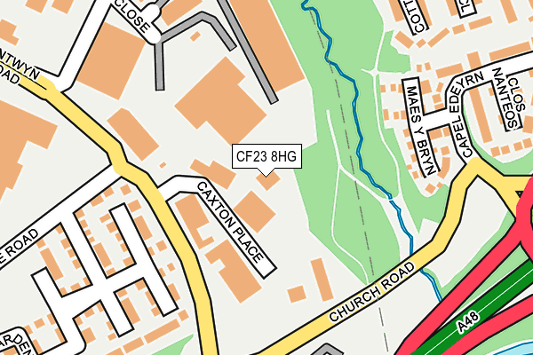 CF23 8HG map - OS OpenMap – Local (Ordnance Survey)