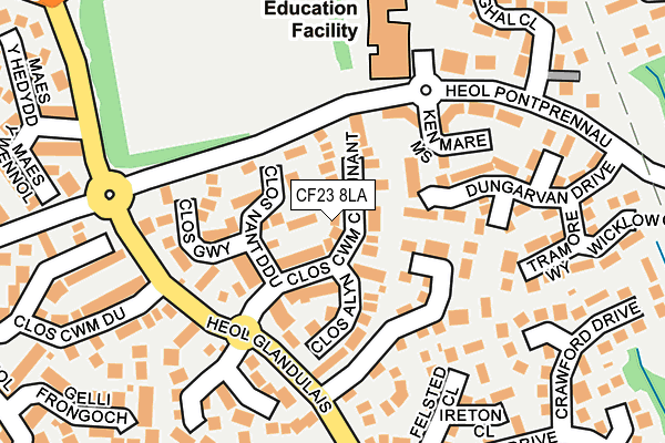 CF23 8LA map - OS OpenMap – Local (Ordnance Survey)